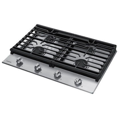 Samsung NA30R5310FS Gas Cooktop, 30 inch Exterior Width, 4 Burners, 17,000 BTU Highest Burner, Stainless Steel colour