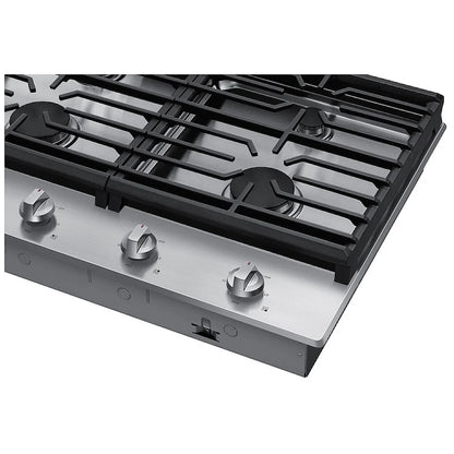 Samsung NA30R5310FS Gas Cooktop, 30 inch Exterior Width, 4 Burners, 17,000 BTU Highest Burner, Stainless Steel colour