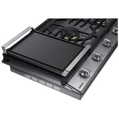 Samsung NA36N7755TS Gas Cooktop, 36 inch Exterior Width, 5 Burners, 22,000 BTU Highest Burner, Stainless Steel