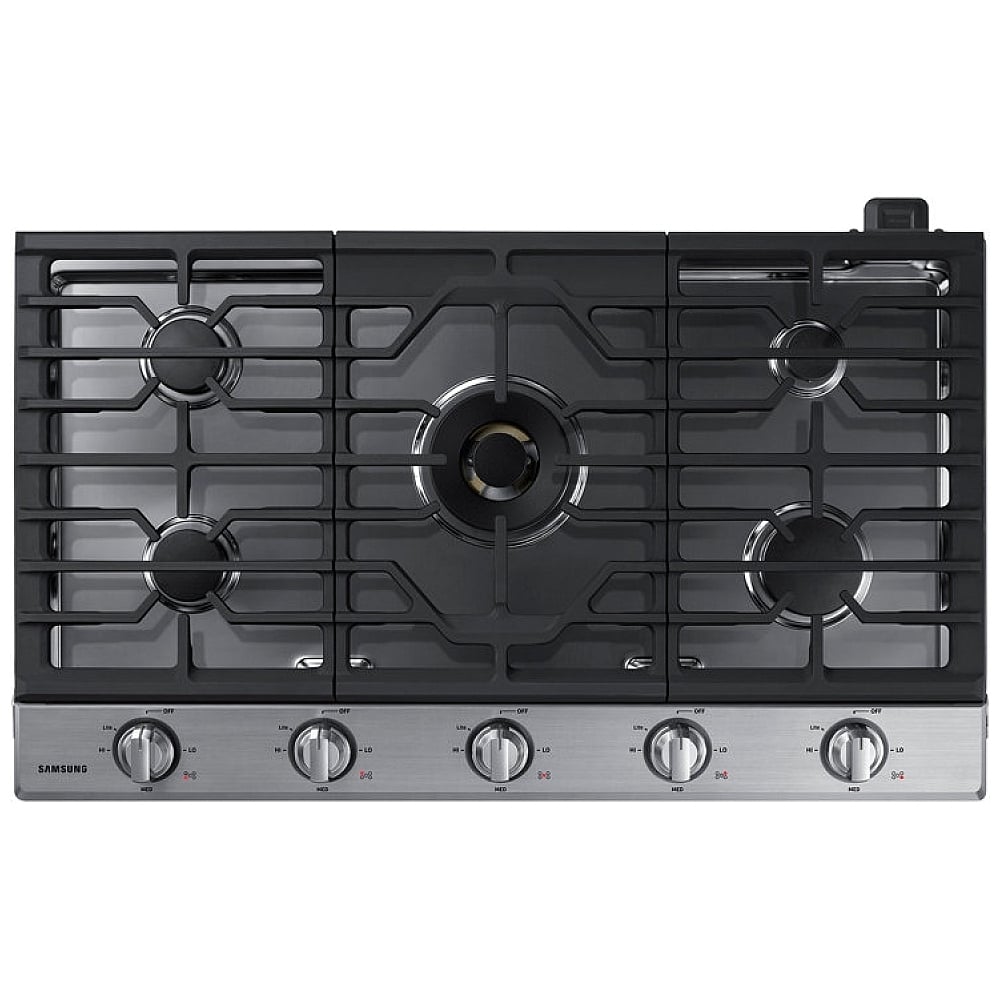 Samsung NA36N7755TS - NA36N7755TS/AA Gas Cooktop, 36 inch Exterior Width, 5 Burners, 22,000 BTU Highest Burner, Stainless Steel colour