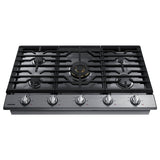 Samsung NA36N7755TS - NA36N7755TS/AA Gas Cooktop, 36 inch Exterior Width, 5 Burners, 22,000 BTU Highest Burner, Stainless Steel colour
