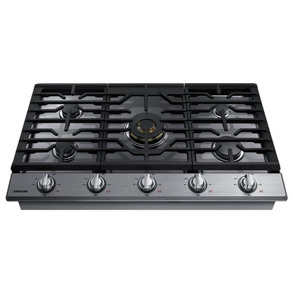Samsung NA36N7755TS Gas Cooktop, 36 inch Exterior Width, 5 Burners, 22,000 BTU Highest Burner, Stainless Steel