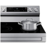 Samsung NE63A6111SS - NE63A6111SS/AC Electric Range, 6.3 cu. ft. Capacity, 30 inch Exterior Width, 4 Burners, Storage Drawer, Manual Clean, 3,300 W Highest Element, Stainless Steel colour