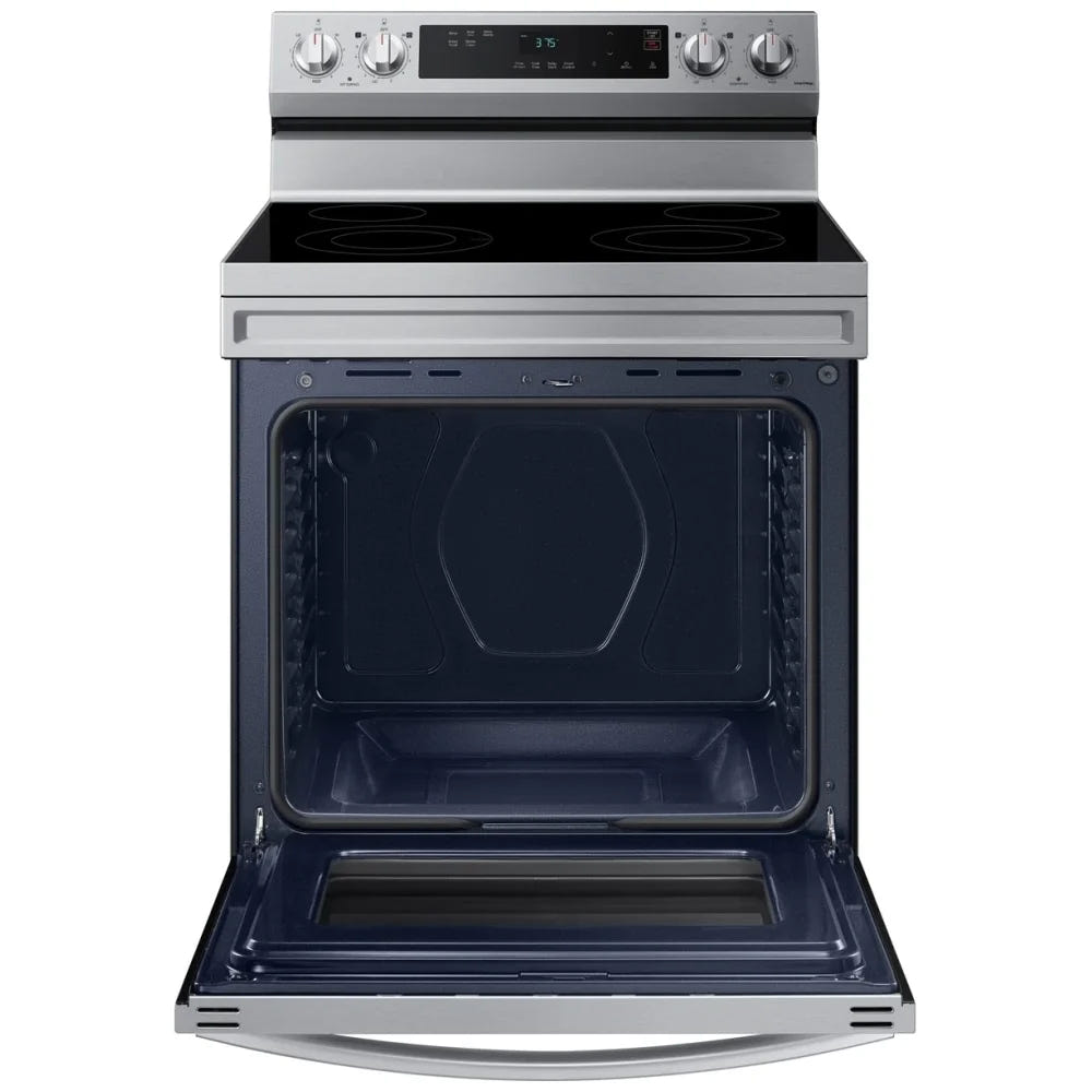 Samsung NE63A6111SS - NE63A6111SS/AC Electric Range, 6.3 cu. ft. Capacity, 30 inch Exterior Width, Storage Drawer, 3,300 Watts Highest Burner Element, Stainless Steel colour