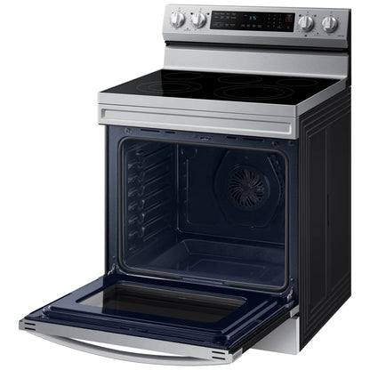 Samsung NE63A6511SS - NE63A6511SS/AC Electric Range, 6.3 cu. ft. Capacity, 30 inch Exterior Width, Convection, 5 Burners, Storage Drawer, Air Fry, Self Clean, 3,300 Watts Highest Burner Element, Stainless Steel colour