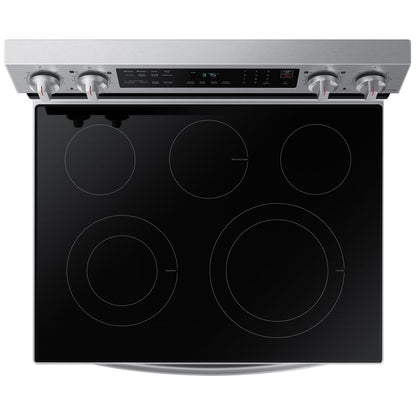 Samsung NE63A6511SS - 6.3 cu. ft. Electric Range, 5 Burners, Convection, Air Fry, Stainless Steel