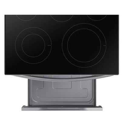 Samsung NE63A6511SS - NE63A6511SS/AC Electric Range, 6.3 cu. ft. Capacity, 30 inch Exterior Width, Convection, 5 Burners, Storage Drawer, Air Fry, Self Clean, 3,300 Watts Highest Burner Element, Stainless Steel colour