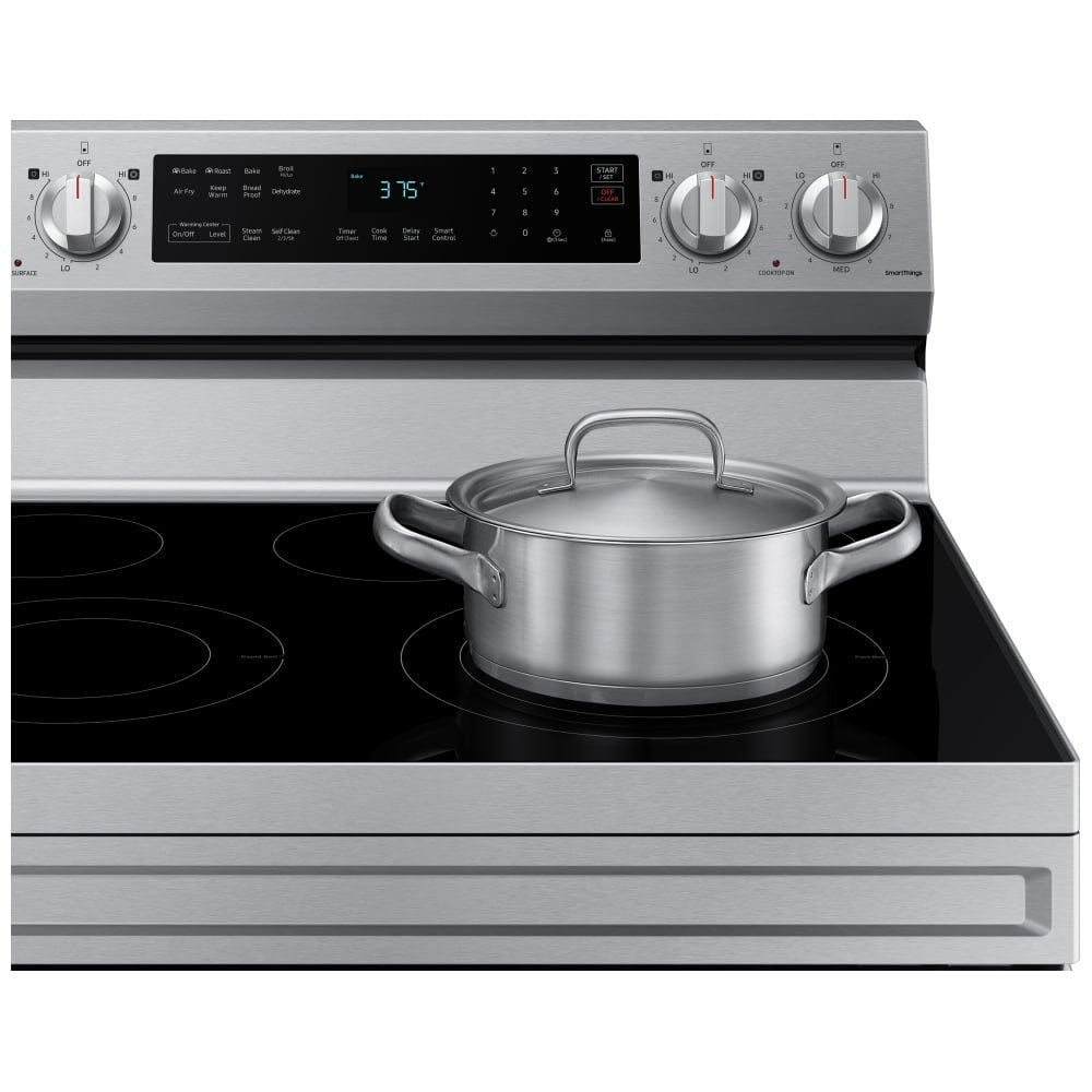 Samsung NE63A6511SS - 6.3 cu. ft. Electric Range, 5 Burners, Convection, Air Fry, Stainless Steel