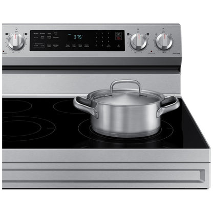 Samsung NE63A6511SS - 6.3 cu. ft. Electric Range, 5 Burners, Convection, Air Fry, Stainless Steel