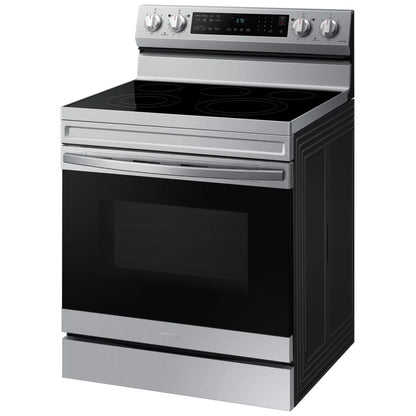 Samsung NE63A6511SS - NE63A6511SS/AC Electric Range, 6.3 cu. ft. Capacity, 30 inch Exterior Width, Convection, 5 Burners, Storage Drawer, Air Fry, Self Clean, 3,300 Watts Highest Burner Element, Stainless Steel colour