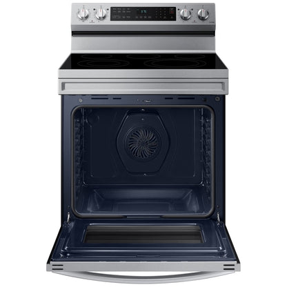 Samsung NE63A6511SS - 6.3 cu. ft. Electric Range, 5 Burners, Convection, Air Fry, Stainless Steel