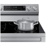Samsung NE63A6711SS - NE63A6711SS/AC Electric Range, 6.3 cu. ft. Capacity, 30 inch Exterior Width, True Convection, 5 Burners, Storage Drawer, Yes, Self Clean, 3,000 W Highest Element, Stainless Steel colour