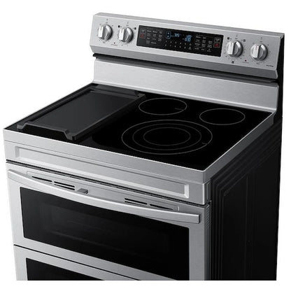 Samsung NE63A6751SS - NE63A6751SS/AC Electric Range, 6.3 cu. ft. Capacity, 30 inch Exterior Width, True Convection, 5 Burners, Storage Drawer, Air Fry, Self Clean, Double Oven, 3,000 Watts Highest Burner Element, Stainless Steel colour