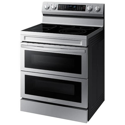 Samsung NE63A6751SS - NE63A6751SS/AC Electric Range, 6.3 cu. ft. Capacity, 30 inch Exterior Width, True Convection, 5 Burners, Storage Drawer, Air Fry, Self Clean, Double Oven, 3,000 Watts Highest Burner Element, Stainless Steel colour