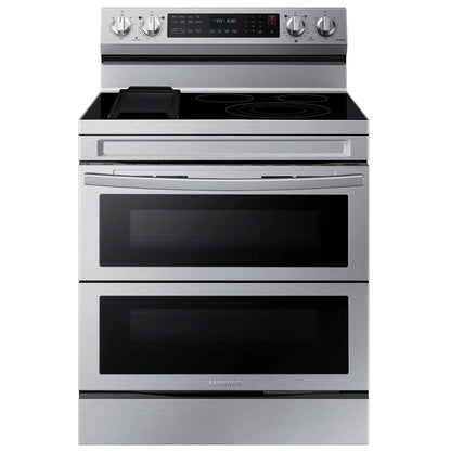 Samsung NE63A6751SS - NE63A6751SS/AC Electric Range, 6.3 cu. ft. Capacity, 30 inch Exterior Width, True Convection, 5 Burners, Storage Drawer, Air Fry, Self Clean, Double Oven, 3,000 Watts Highest Burner Element, Stainless Steel colour