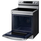 Samsung NE63F6510SR - NE63F6510SR/AC Electric Range, 6.3 cu. ft. Capacity, 30 inch Exterior Width, Convection, 4 Burners, Storage Drawer, Air Fry, Steam Clean, 3,300 W Highest Element, Stainless Steel colour, Rapid Boil™ Steam Clean