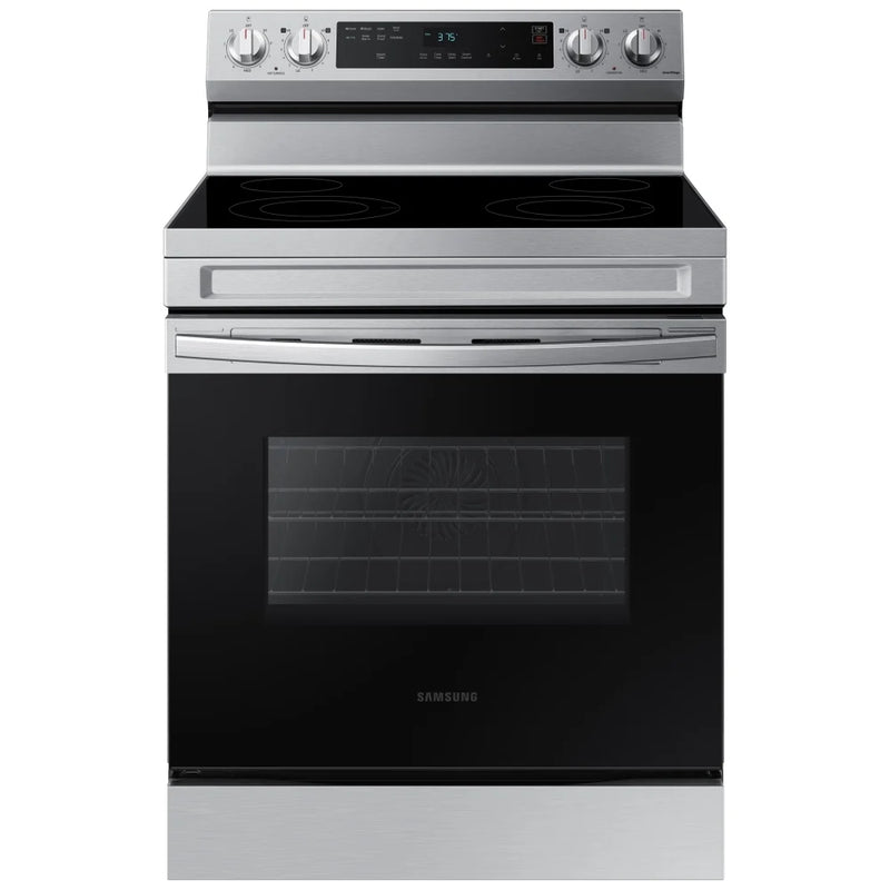 Samsung NE63F6510SR - NE63F6510SR/AC Electric Range, 6.3 cu. ft. Capacity, 30 inch Exterior Width, Convection, 4 Burners, Storage Drawer, Air Fry, Steam Clean, 3,300 W Highest Element, Stainless Steel colour, Rapid Boil™ Steam Clean