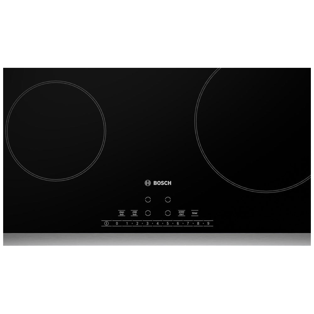 Bosch 500 Series NET5469SC Electric Cooktop, 24 inch Exterior Width, 4 Burners, Black Series 6