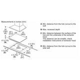 Bosch 500 Series NET5469SC Electric Cooktop, 24 inch Exterior Width, 4 Burners, 2,200 W Highest Element, Black colour