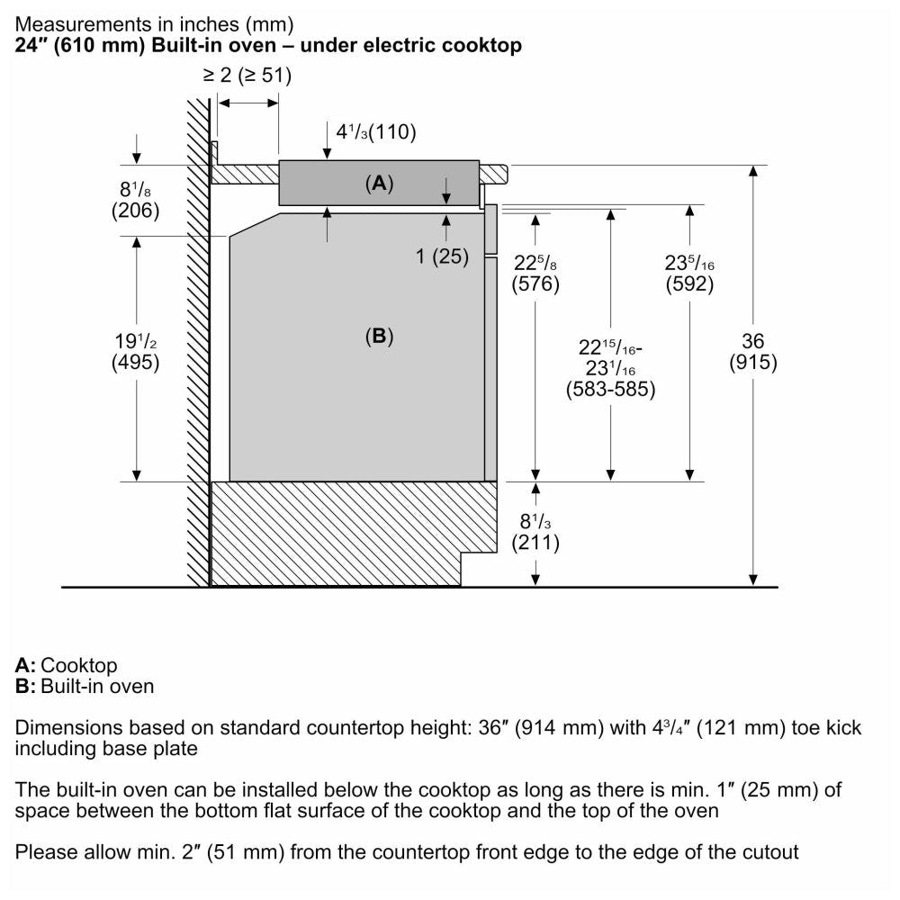 Bosch 500 Series NET5469SC Electric Cooktop, 24 inch Exterior Width, 4 Burners, Black Series 6