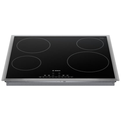 Bosch 500 Series NET5469SC Electric Cooktop, 24 inch Exterior Width, 4 Burners, Black Series 6