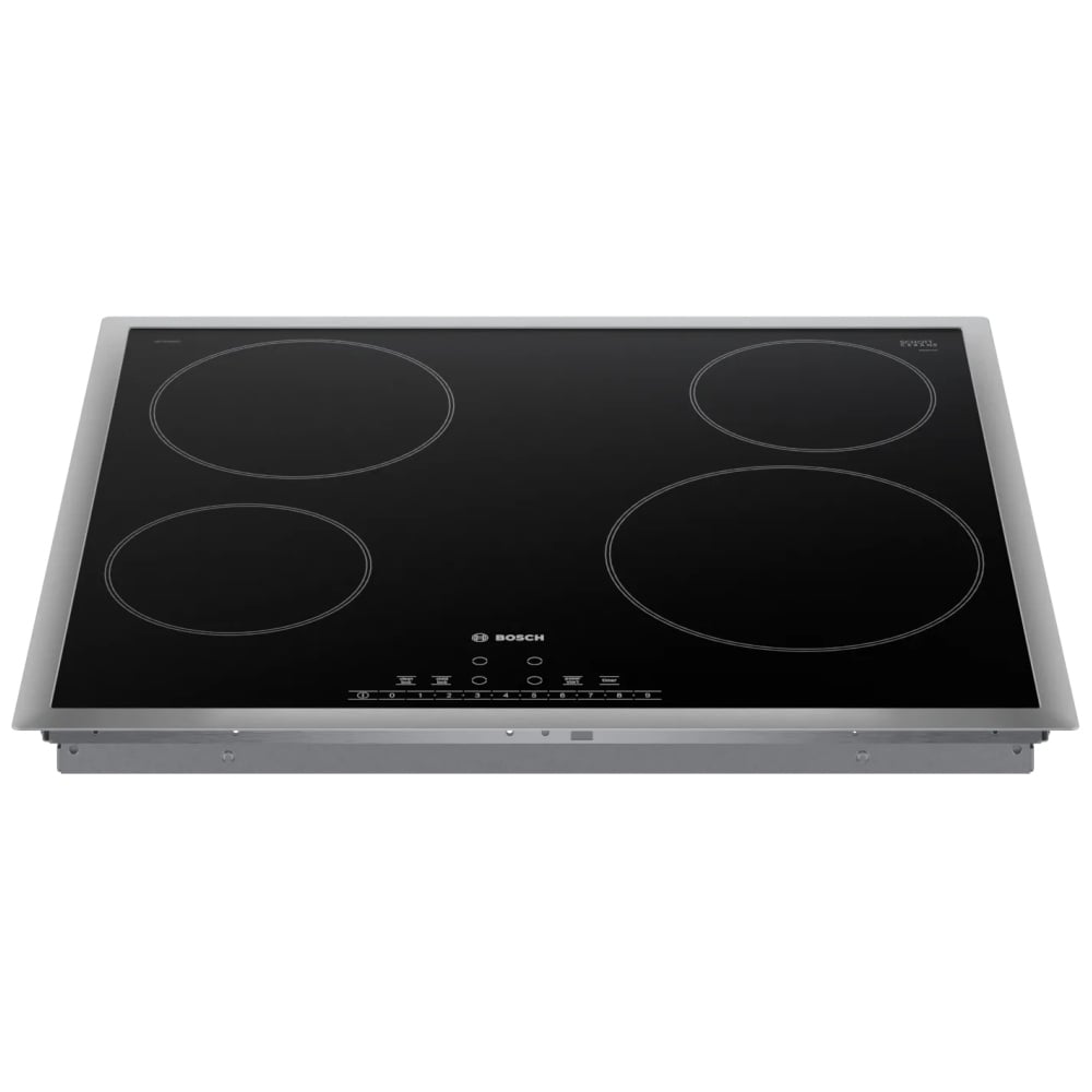 Bosch 500 Series NET5469SC Electric Cooktop, 24 inch Exterior Width, 4 Burners, Black Series 6
