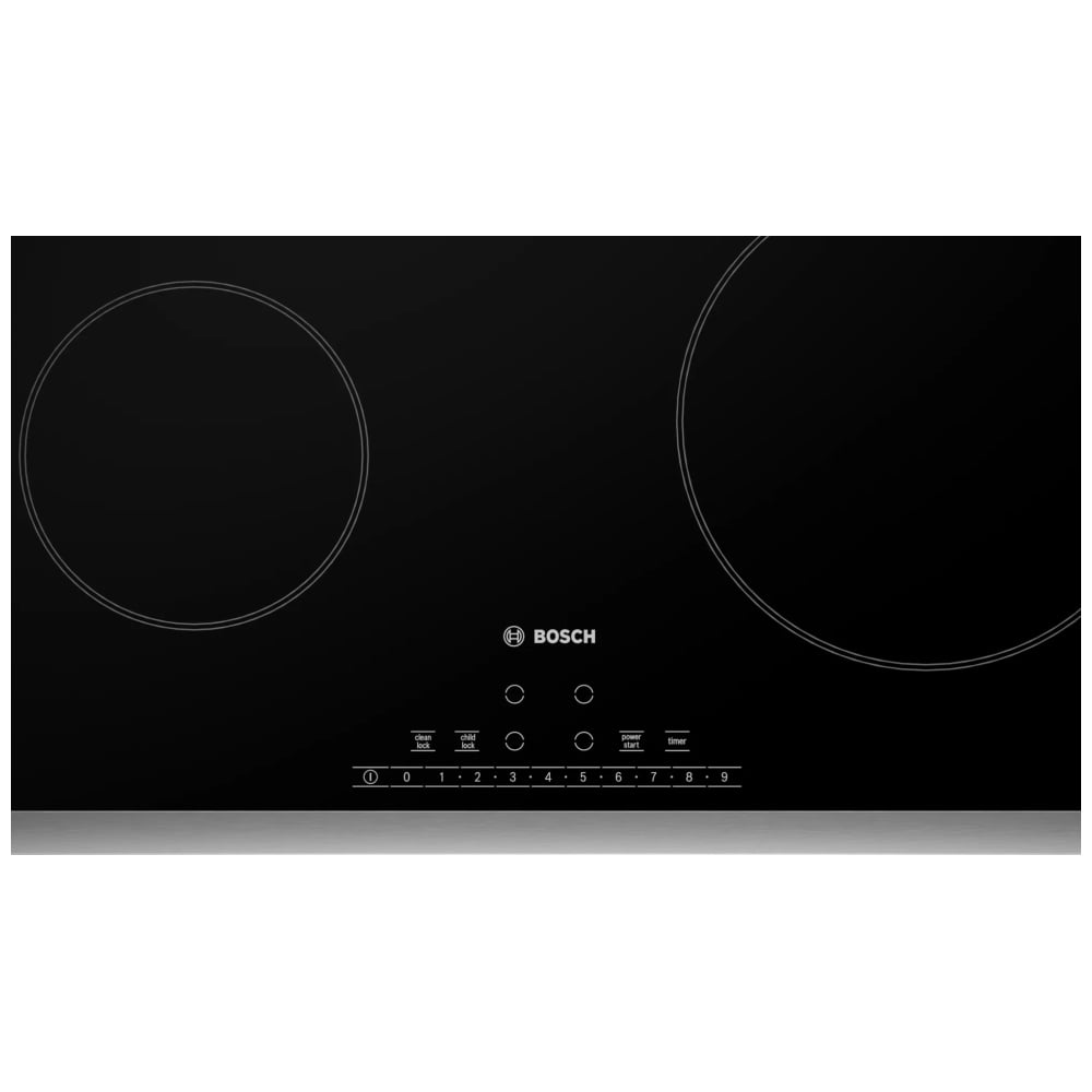 Bosch 500 Series NET5469SC Electric Cooktop, 24 inch Exterior Width, 4 Burners, Black Series 6