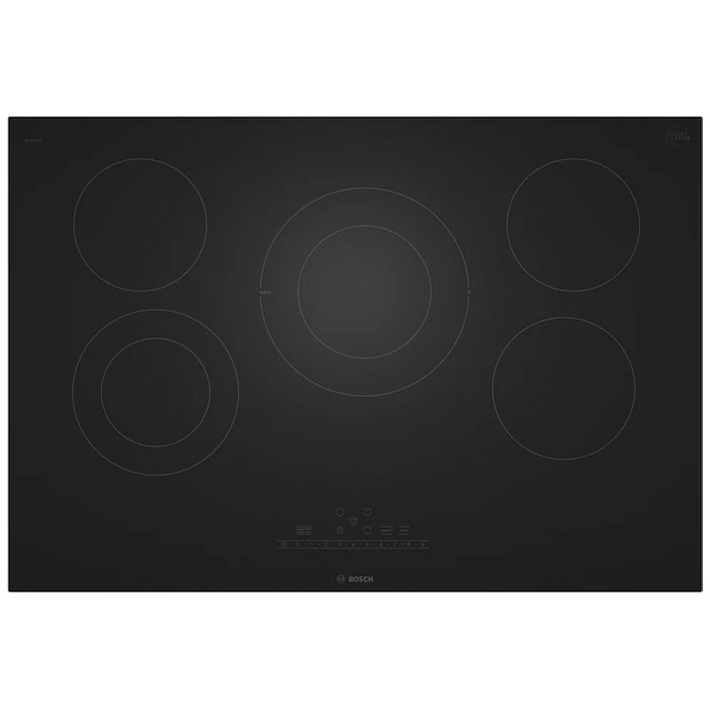 Bosch 800 Series NET8062UC Electric Cooktop, 30 inch Exterior Width, 5 Burners, Black colour