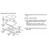 Bosch 800 Series NET8069UC Electric Cooktop, 30 inch Exterior Width, 4 Burners, Black colour