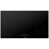 Bosch 800 Series NET8669UC Electric Cooktop, 36 inch Exterior Width, 5 Burners, 3,600 W Highest Element, Black colour