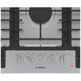 Bosch 500 Series NGM5059UC Gas Cooktop, 30 inch Exterior Width, 5 Burners, Stainless Steel colour
