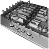 Bosch NGM5453UC Gas Cooktop, 24 inch Exterior Width, 4 Burners, 10,300 BTU Highest Burner, Stainless Steel colour