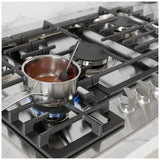 Bosch 500 Series NGM5659UC Gas Cooktop, 36 inch Exterior Width, 5 Burners, 10,300 BTU Highest Burner, Stainless Steel colour