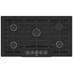 Bosch 800 Series 36" Gas Cooktop, 5 BRNR, BlkSS NGM8646UC review