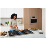 Bosch 800 Series NGM8659UC Gas Cooktop, 36 inch Exterior Width, 5 Burners, 17,000 BTU Highest Burner, Stainless Steel colour