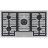 Bosch 800 Series NGM8659UC Gas Cooktop, 36 inch Exterior Width, 5 Burners, 17,000 BTU Highest Burner, Stainless Steel colour