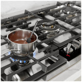 Bosch Benchmark Series NGMP659UC Gas Cooktop, 36 inch Exterior Width, 5 Burners, 6,000 BTU Highest Burner, Stainless Steel colour
