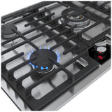 Bosch Benchmark Series NGMP659UC Gas Cooktop, 36 inch Exterior Width, 5 Burners, 6,000 BTU Highest Burner, Stainless Steel colour