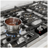Bosch Benchmark Series NGMP659UC Gas Cooktop, 36 inch Exterior Width, 5 Burners, 6,000 BTU Highest Burner, Stainless Steel colour