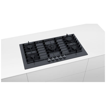 36" Bosch Benchmark Gas Cooktop, Benchmark, Tempered Glass, FlameSelect NGMP677UC