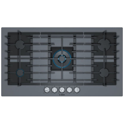 36" Bosch Benchmark Gas Cooktop, Benchmark, Tempered Glass, FlameSelect NGMP677UC