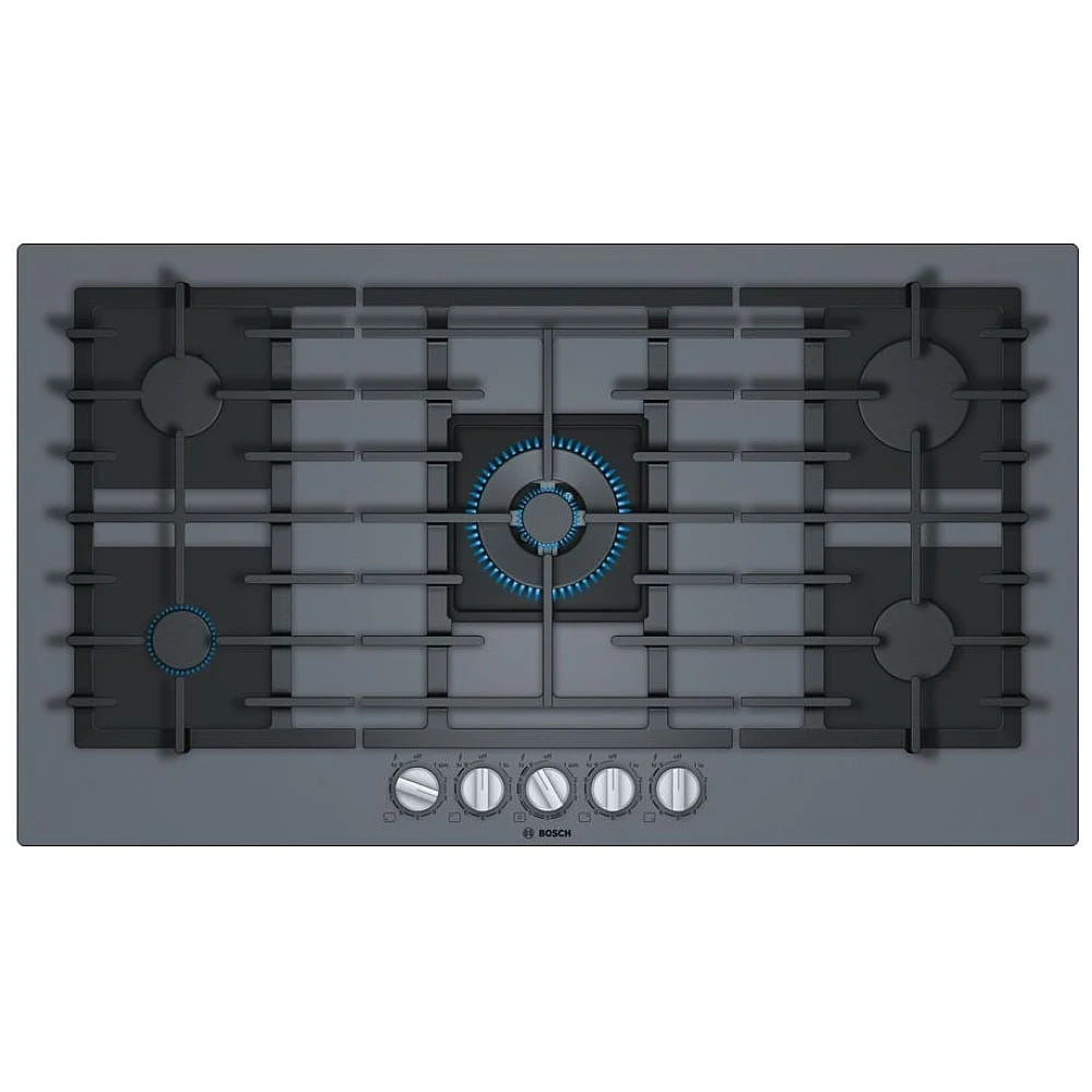 36" Gas Cooktop, Benchmark, Tempered Glass, FlameSelect® NGMP677UC