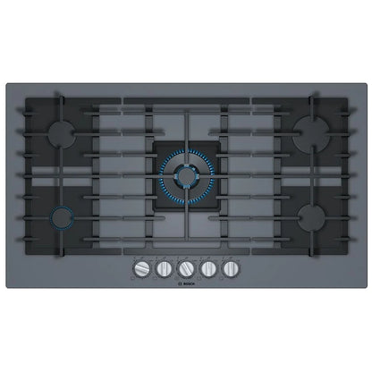 36" Gas Cooktop, Benchmark, Tempered Glass, FlameSelect® NGMP677UC