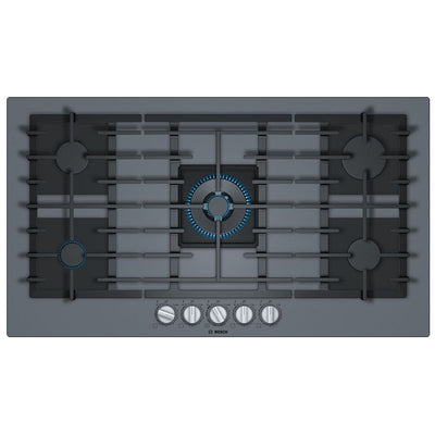 36" Bosch Benchmark Gas Cooktop, Benchmark, Tempered Glass, FlameSelect NGMP677UC