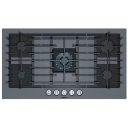 36" Bosch Benchmark Gas Cooktop, Benchmark, Tempered Glass, FlameSelect NGMP677UC