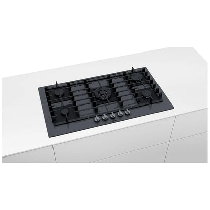 36" Gas Cooktop, Benchmark, Tempered Glass, FlameSelect® NGMP677UC