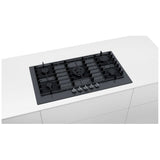 Bosch Benchmark Series NGMP677UC Gas Cooktop, 36 inch Exterior Width, 5 Burners, 14,300 BTU Highest Burner, Dark Silver colour