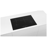 Bosch 500 Series NIT5060UC Induction Cooktop, 30 inch Exterior Width, 4 Burners, 2,400 W Highest Element, Stainless Steel colour