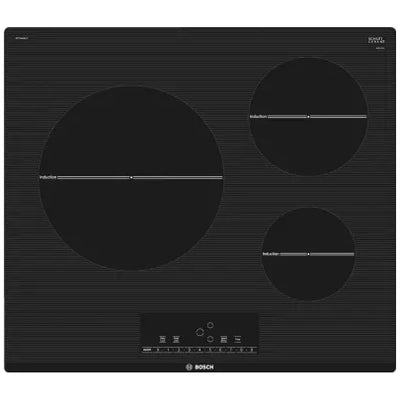 Bosch 500 Series NIT5460UC Electric Cooktop, 24 inch Exterior Width, 3 Burners, 3,700 Highest Burner Element (Watts), Black colour