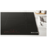 Bosch NIT8461UC Induction Cooktop, 24 inch Exterior Width, 3 Burners, 3,600 W Highest Element, Black colour